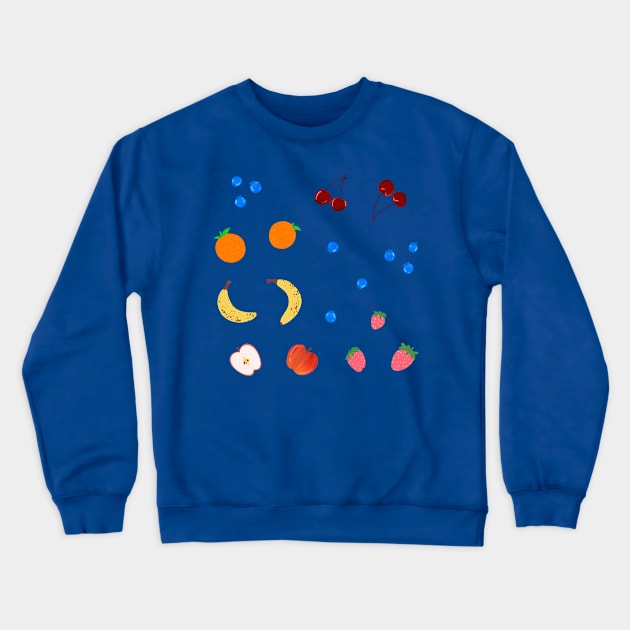 Mixed Fruit Salad Crewneck Sweatshirt by Splash-of-Ink